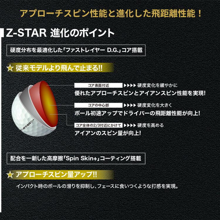 スリクソン ゴルフ Z-STAR ゴルフボール 1ダース(12球入り) 2023モデル｜annexsports｜08