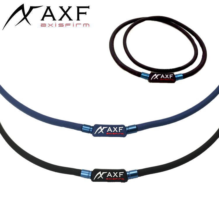 国際モデル AXF アクセフ シリコンネックレスダブルエンド NAVY METAL 
