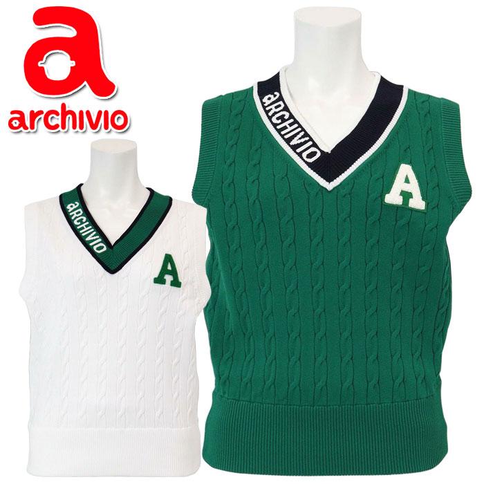 アルチビオ　レディースベスト　サイズM a458217 archivio（アルチビオ） 今だけおまけ付き 春夏 ゴルフ ケーブルV