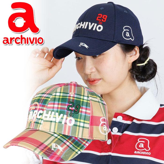 archivio（アルチビオ） 秋冬 ゴルフ 立体ロゴ刺繍キャップ レディース