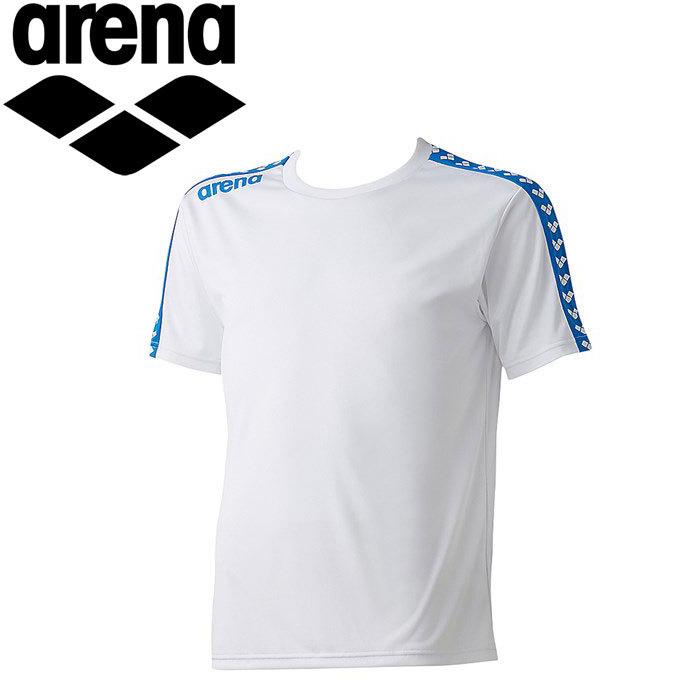 メール便配送 アリーナ 水泳 半袖Tシャツ メンズ チームラインTシャツ ARN6331-WHT :arn6331-wht:アネックススポーツ 通販 アリーナ Tシャツ Lサイズ 赤