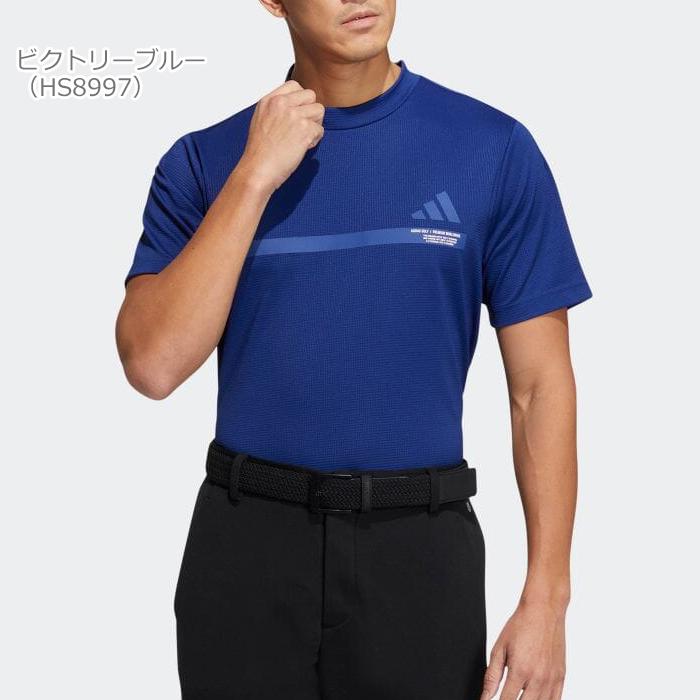 アディダス ゴルフ ビックアディダスロゴ 半袖モックネックシャツ アディダス ゴルフ ビックアディダスロゴ 半袖モックネックシャツ