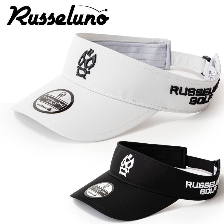 【美品】ラッセルノ ゴルフパンツ サイズ7 黒 サイドレース ボックスロゴ Russeluno（ラッセルノ） ゴルフ バイザー 1096194303 2026モデル