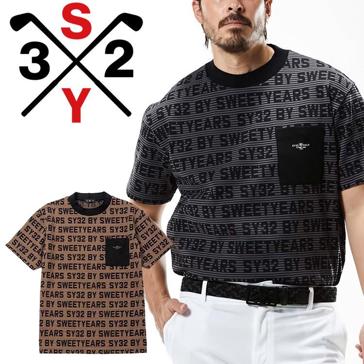SY32 by SWEET YEARS SY32ゴルフ SYG JQ LOGO BORDER MOCK SY32 by SWEET YEARS SY32ゴルフ SYG JQ LOGO BORDER MOCK