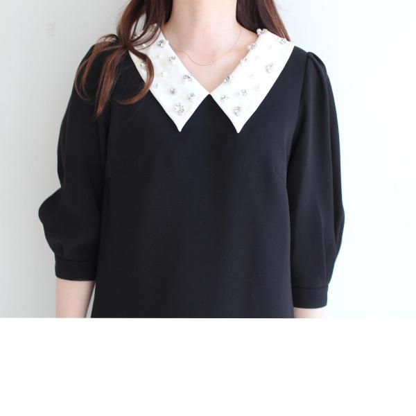 Sale セール Grace Class ビジュー衿バイカラーワンピース グレースクラス aw 送料無料 あすつく グレースコンチネンタルならannie 通販 Yahoo ショッピング