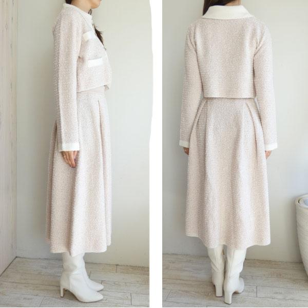 SALE セール CWNO225036,CELFORD,襟付きツイードセットアップ ,セル  