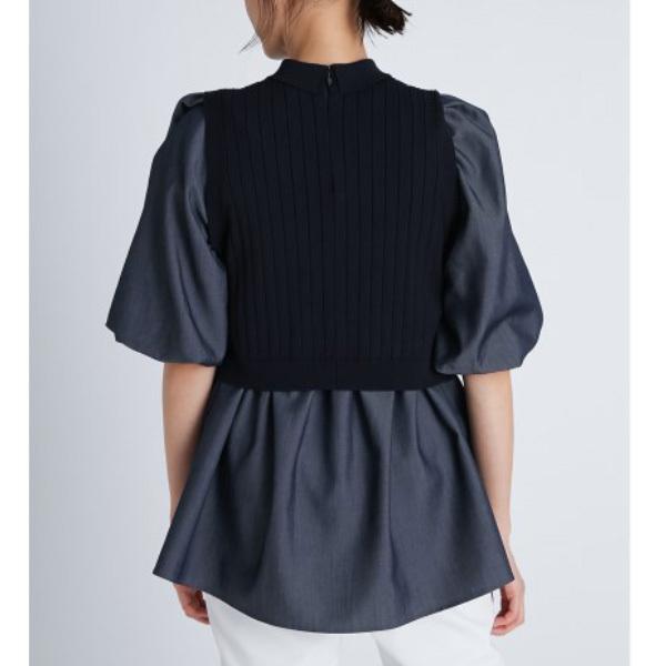 SALE セール CELFORD シャツレイヤードニットプルオーバー セル