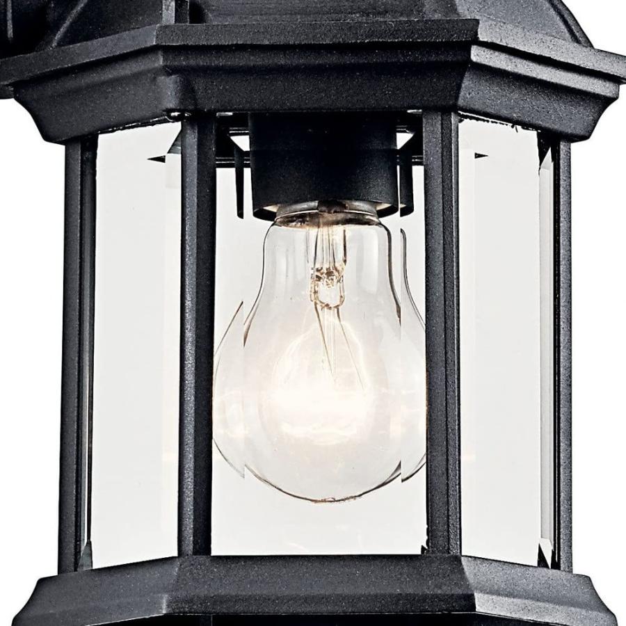 限定品通販サイト Kichler Barrie 10.25 1 Light Outdoor Wall Light with Clear Beveled Glass in Black