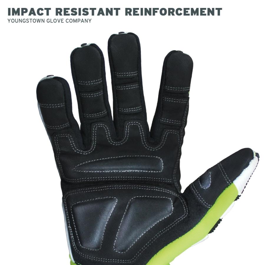激安特価特売 Youngstown Gloves Cut Resistant Titan XT Vibration ＆ Impact Dampening Work Gloves For Men - Kevlar Lined， Puncture Resistant- Lime Green， Small