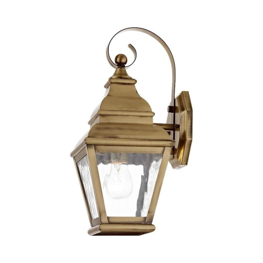 おしゃれ・格安 Livex Lighting 2601-29 Exeter 1-Light Outdoor Wall Lantern， Vintage Pewter by Livex Lighting