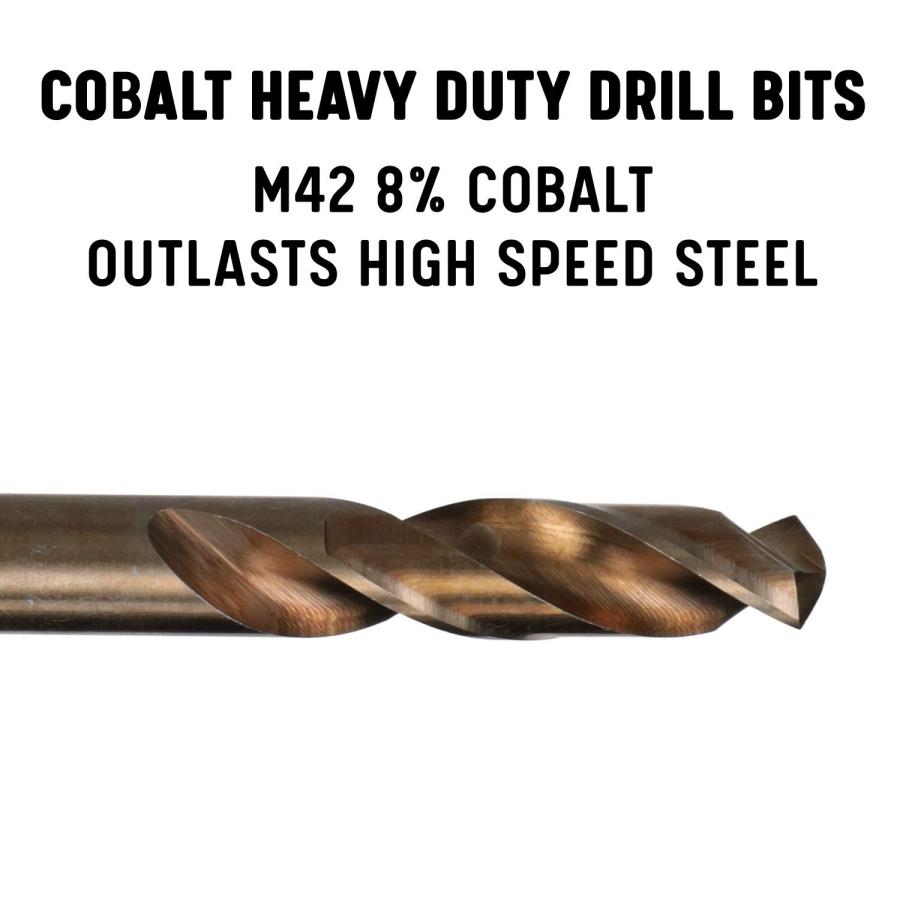 買い保障できる L Cobalt Heavy Duty Split Point Stub Drill Bit， D