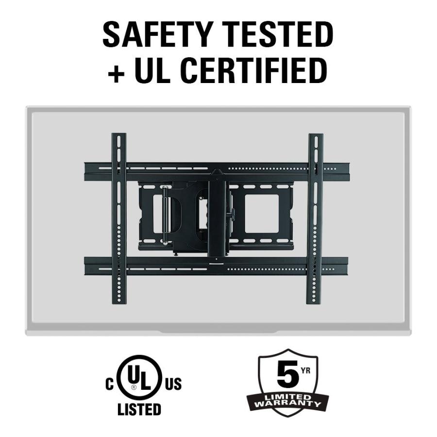 オリジナル Sanus MLF13-B1関節式ユニバーサルウォールマウント（37-80インチスクリーン用）