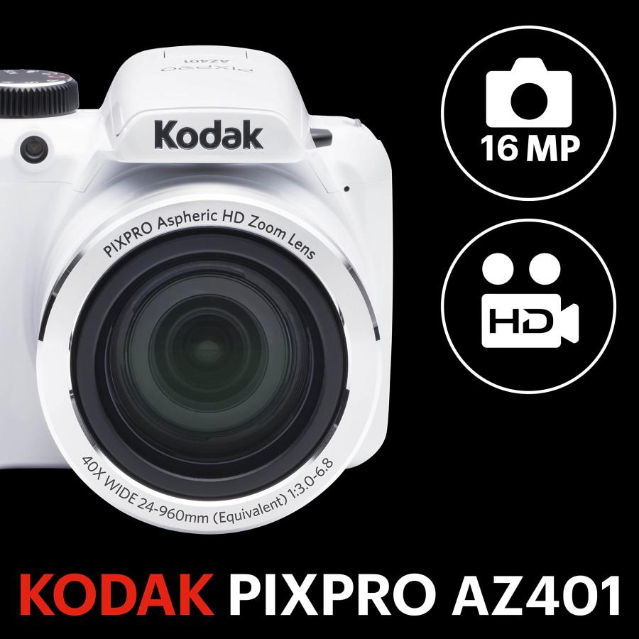Kodak (コダック) デジタルカメラ PIXPRO 16MP 3インチ ホワイト AZ401 