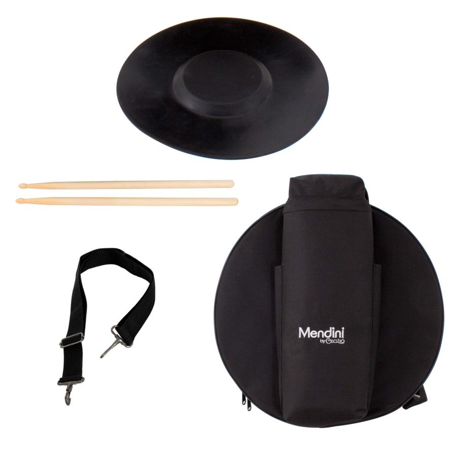 完売  Mendini Student Snare Drum Set with Gig Bag， Sticks， Stand and Practice Pad Kit， Bright Red， MSN-1455P-BR