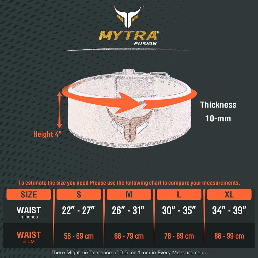 全商品が全国送料無料 Mytra Fusion Weight Lifting Belt Double Prong Buckle Power Lifting Belt Leather Weightlifting Belt for Training Gym Workout (X-Large， Black)