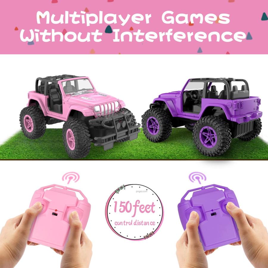 新販売特価 NQD RC Cars 1:16 Scale Pink Remote Control Car 80 Min Playtime 2.4Ghz Off-Road RC Trucks Jeep Cars for Toddlers Toys Gift 3+ Year Old Girls