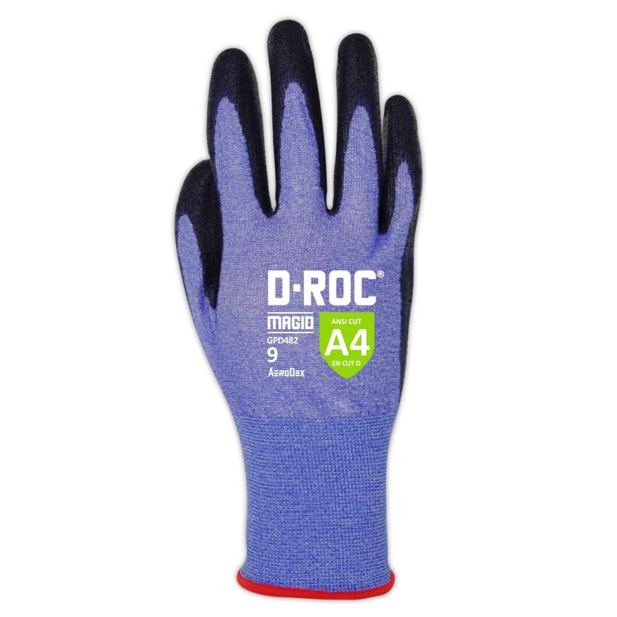 お求めやすく価格改定 Magid D-ROC AeroDex Extremely Lightweight Cut Resistant Work Gloves with Polyurethane Palm Coating Size 8/M (12 Pairs)