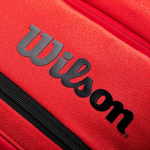 Wilson(ウイルソン) テニス バドミントン ラケットバッグ FEDERER DNA 12PK (フェデラー DNA 12パック) WR8006001001 RED ラケット12本収納可能 ウィルソン｜annieimp｜04