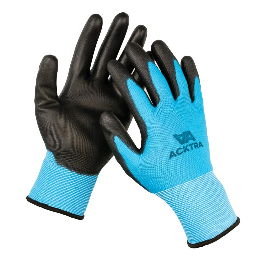 通販ショップ ACKTRA Wholesale Pack of 120 Pairs Ultra-Thin Polyurethane Coated Nylon Safety WORK GLOVES， Seamless Knit， Smooth Grip on Palm ＆ Fingers， for Men ＆