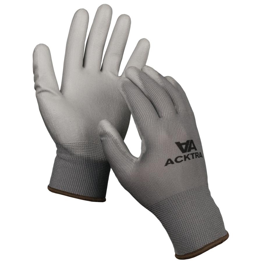 通販ショップ ACKTRA Wholesale Pack of 120 Pairs Ultra-Thin Polyurethane Coated Nylon Safety WORK GLOVES， Seamless Knit， Smooth Grip on Palm ＆ Fingers， for Men ＆