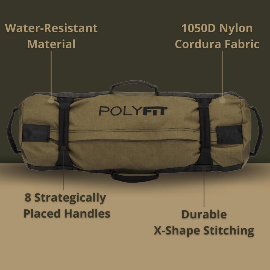 購入・価格比較 Polyfit 高耐久ワークアウトサンドバッグ - 丈夫で調節可能なフィットネスサンドバッグ フィラーバッグと8つのグリップハンドル付き - フィットネス用サンドバッ
