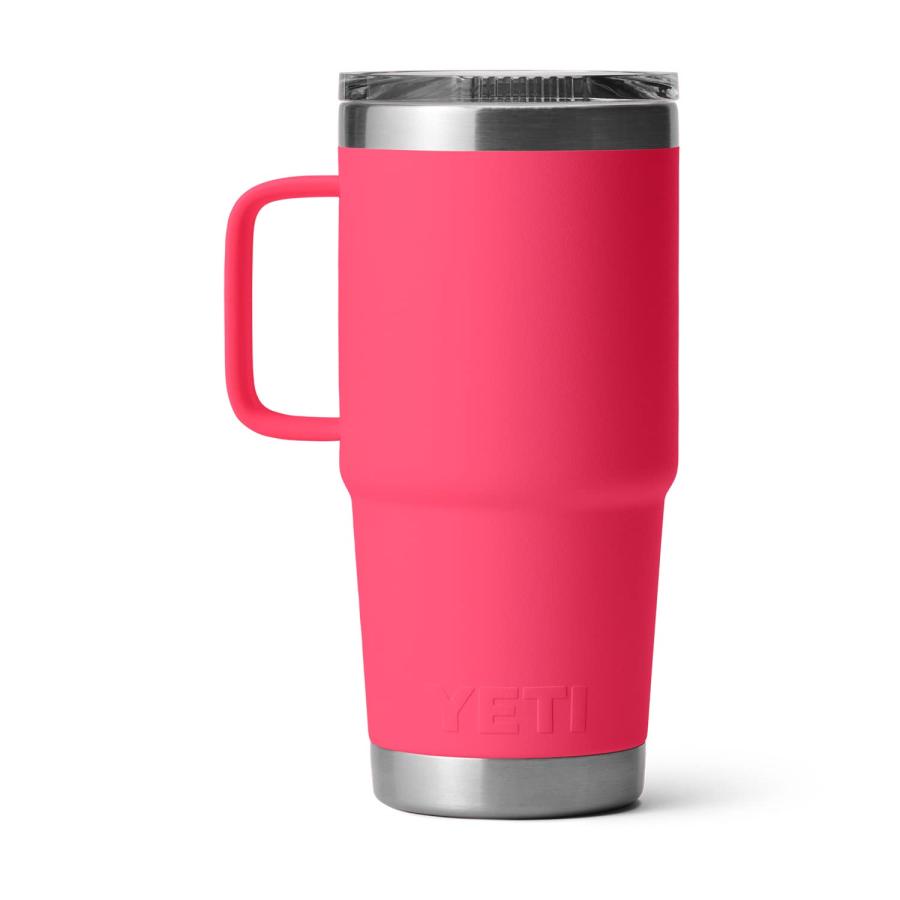 東京銀座 YETI Rambler 20 oz Travel Mug， Stainless Steel， Vacuum Insulated with Stronghold Lid， Bimini Pink