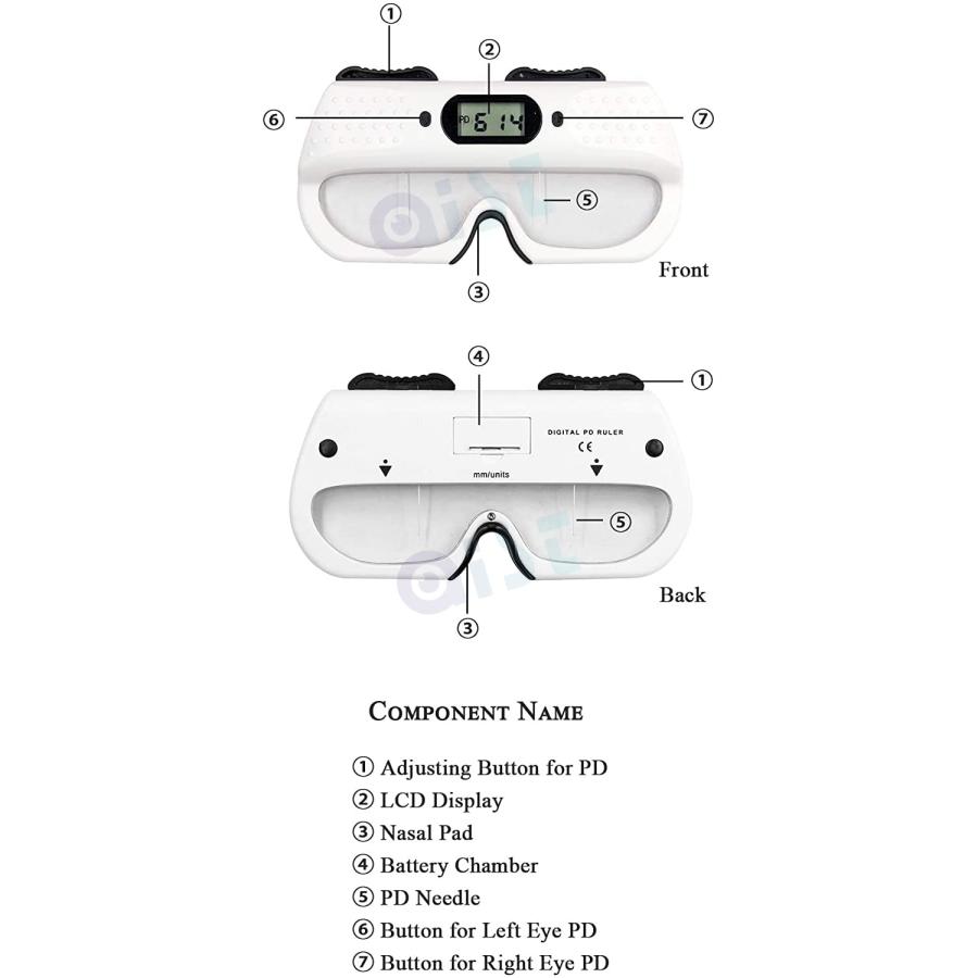 販売数No.1 Optometry Digital Pd Meter Ophthalmic Eye Pupil Distance Measuring Ruler Optical Pupilometer Cp30 Easy to use CE Approval