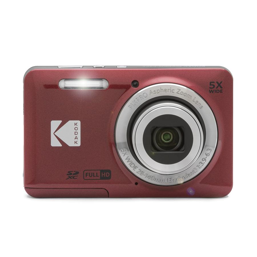 KODAK (コダック) PIXPRO 使いやすい ズーム FZ55-RD 16MP デジタルカメラ 光学5倍ズーム 広角 28mm 2.7インチ液晶画面 (レッド)｜annieimp｜02