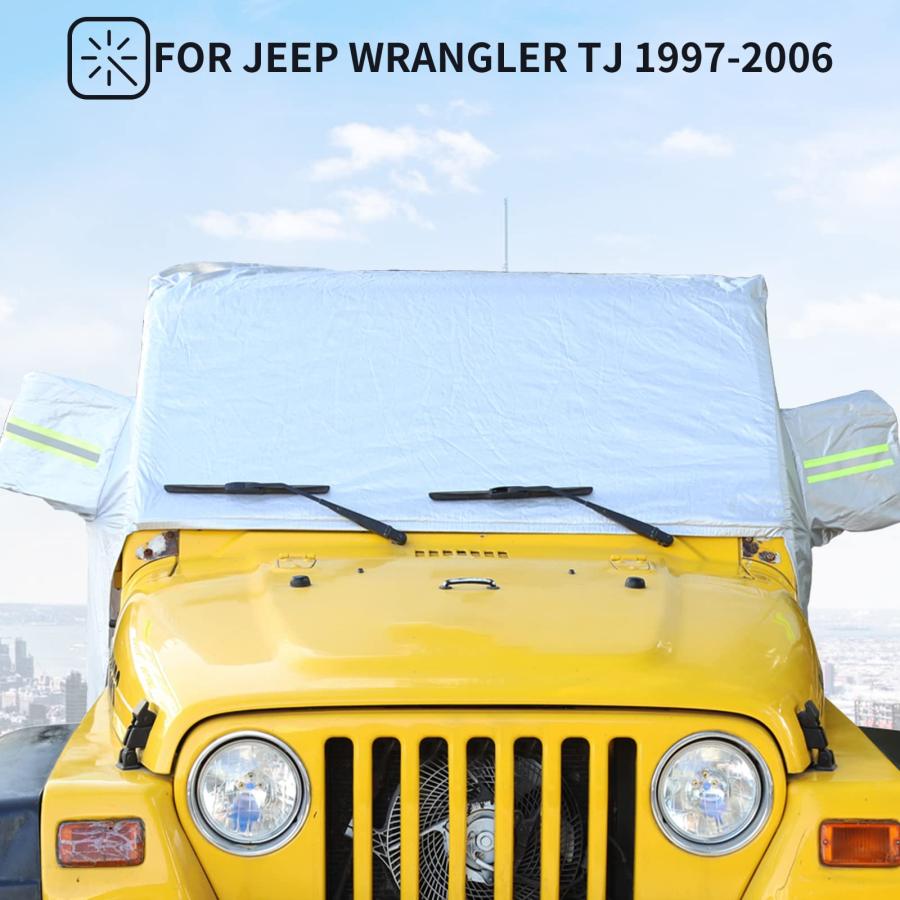 メーカー公式 RAZPOY TJ用 車カバー 防水 全天候保護 車 雨 サンシェード 雪 UV カバー ジッパー付き ジープラングラーTJ 1997-2006用
