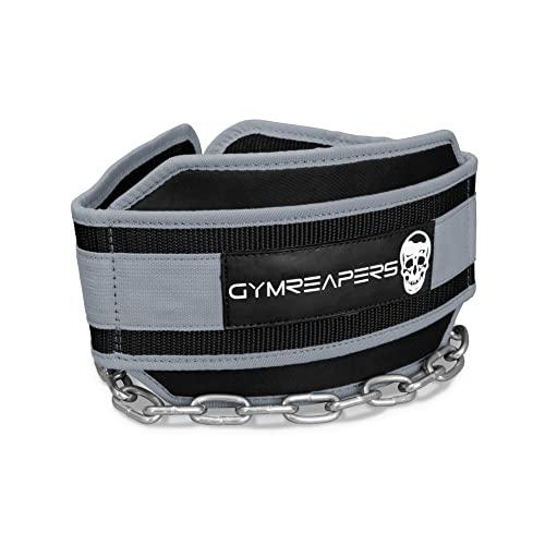 正規販売店品 Gymreapers Dip Belt With Chain For Weightlifting， Pull Ups， Dips - Heavy Duty Steel Chain For Added Weight Training (Gray)