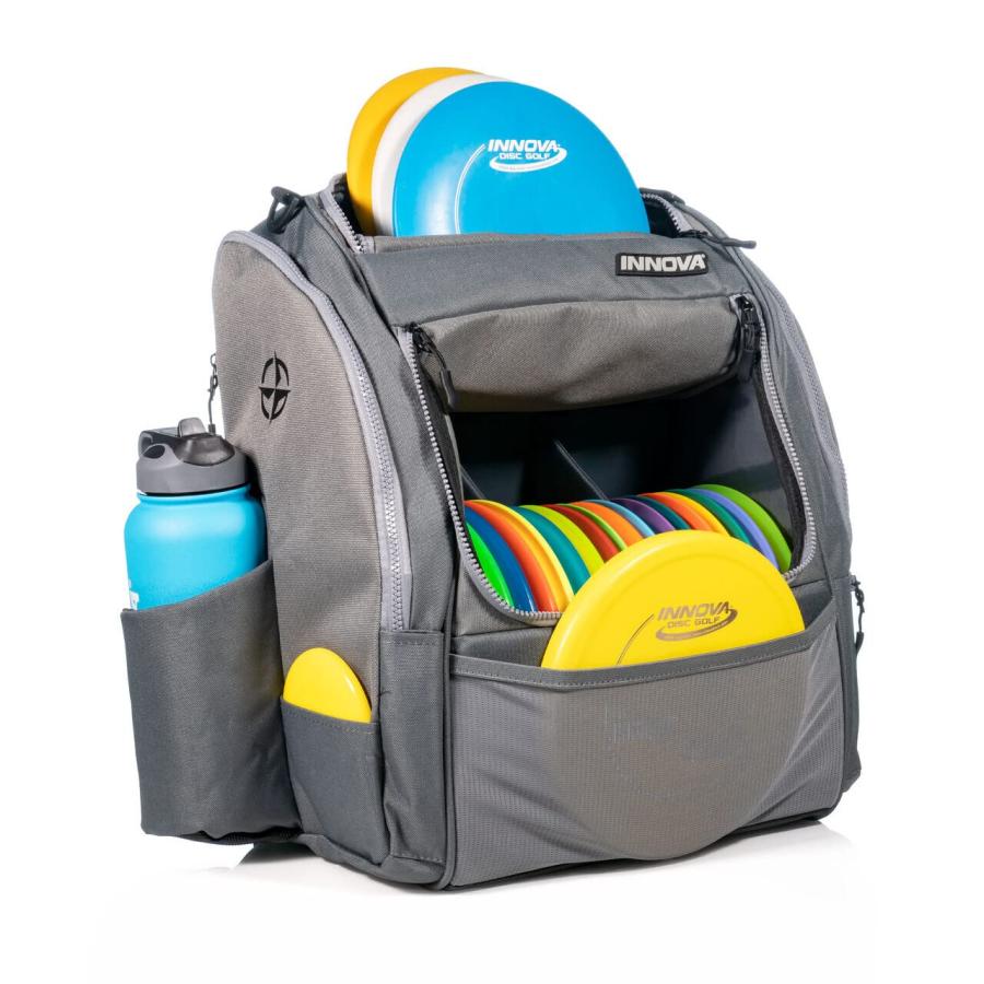 安い公式 Innova Safari Disc Golf Backpack Bag， Holds 25+ Discs， Spacious Storage， Rain Cover Included Stone Gray