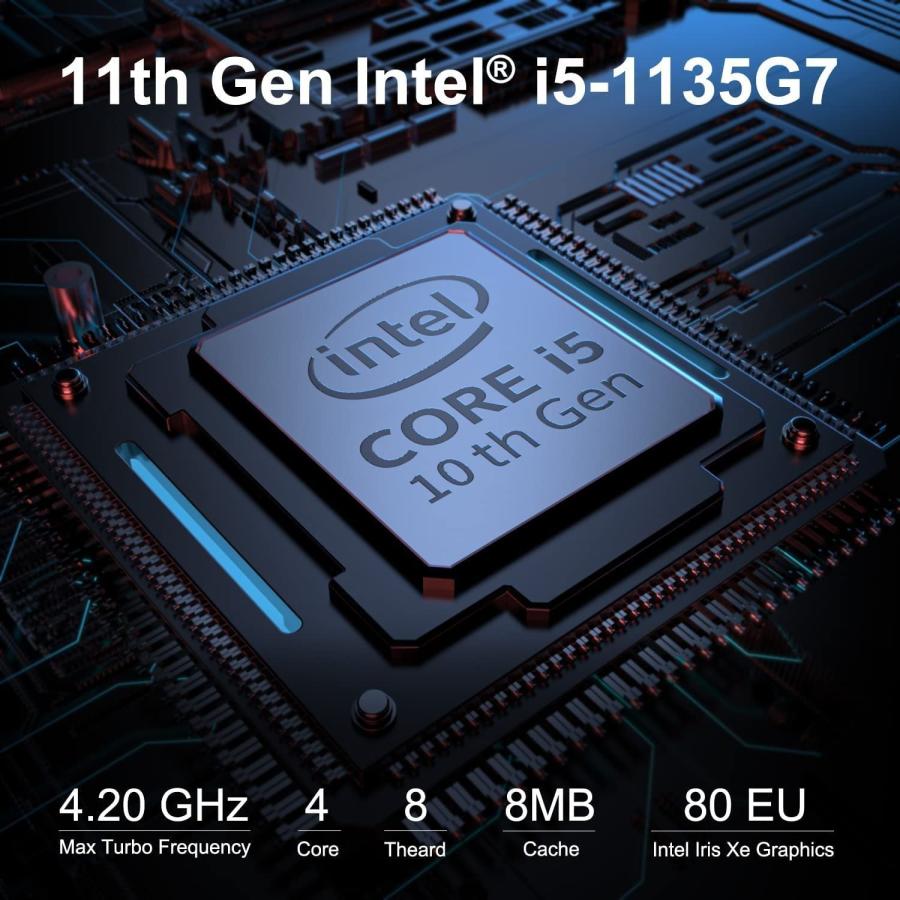 マグ Intel Latest NUC11 Tiny Client Mini PC， 11th Gen Quad-Core i5-1135G7， 8GB RAM 256GB SSD 1TB HDD， WiFi 6， Type-C， HDMI， Display-Mini， Thunderbolt3， RJ4