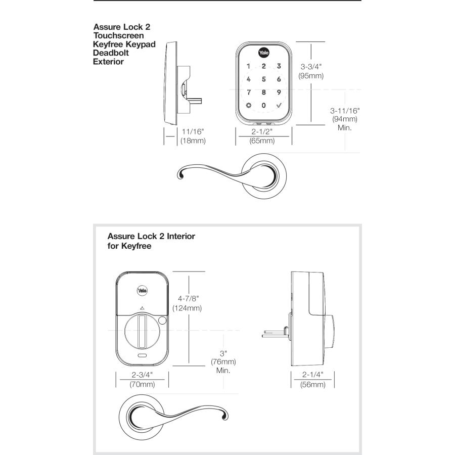 直売超安い Yale Assure Lock 2 キーフリー タッチスクリーンロック Z波付き オイル磨きブロンズ