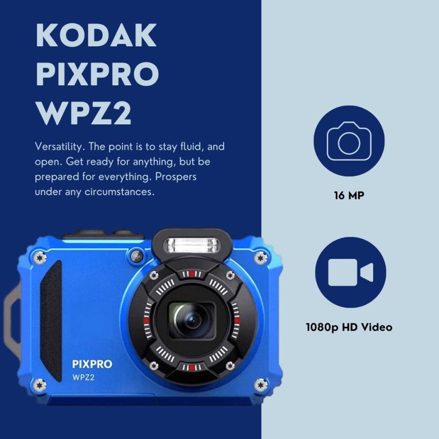 Kodak PIXPRO WPZ2 頑丈な防水16MPデジタルカメラ 光学4倍ズーム Kodak PIXPRO WPZ2 頑丈な防水16MPデジタルカメラ 光学4倍ズーム