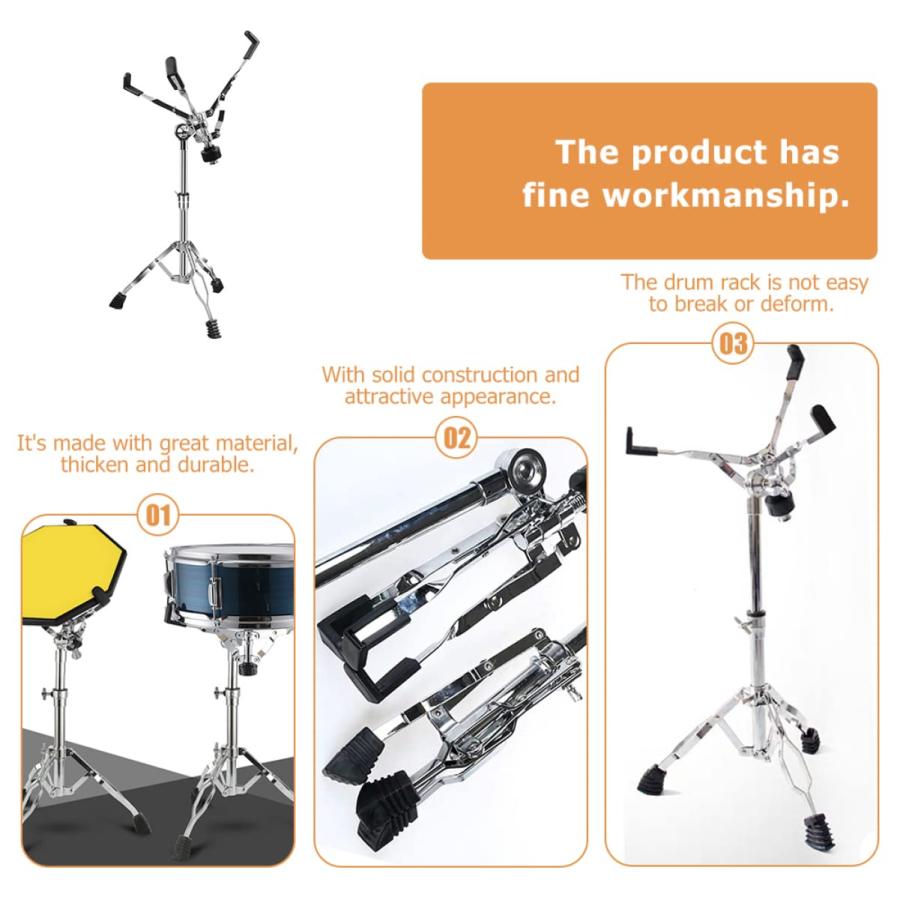 売り直営 Mikinona Snare Drum Stand cymbal stand adjustable drum rack concert snare holder tripod stand marching snare stand adjustable drum holder Snare Drum A