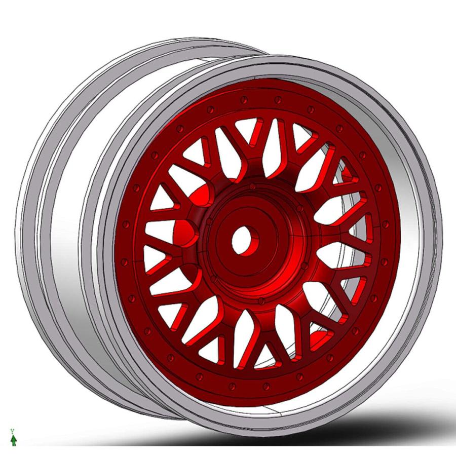 新製品は安い RC 1/10 Aluminum Wheel Rims Hex 12mm Adjustable Offset for Tamiya MST Yokomo 3racing 1:10 RC on Road Drift Touring Car (SRed)