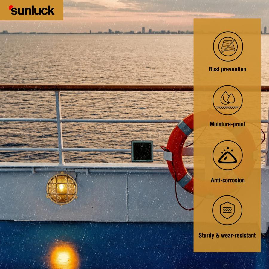 安い割引 Sunluck Pure Brass Nautical Bulkhead Light，Grid Round Wall Light，Brass Lampshade，Ceiling Mount Light，Brass Sauna Light Waterproof IP54，Rust Resistant，