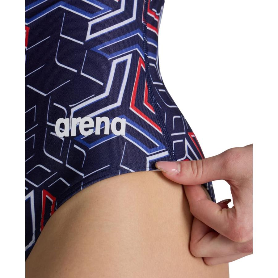 売れ済特注 Arena Performance Kikko Pro Women´s Swimsuit Light Drop Back One Piece MaxLife Training Suit， Navy/Team Red， US Size 22