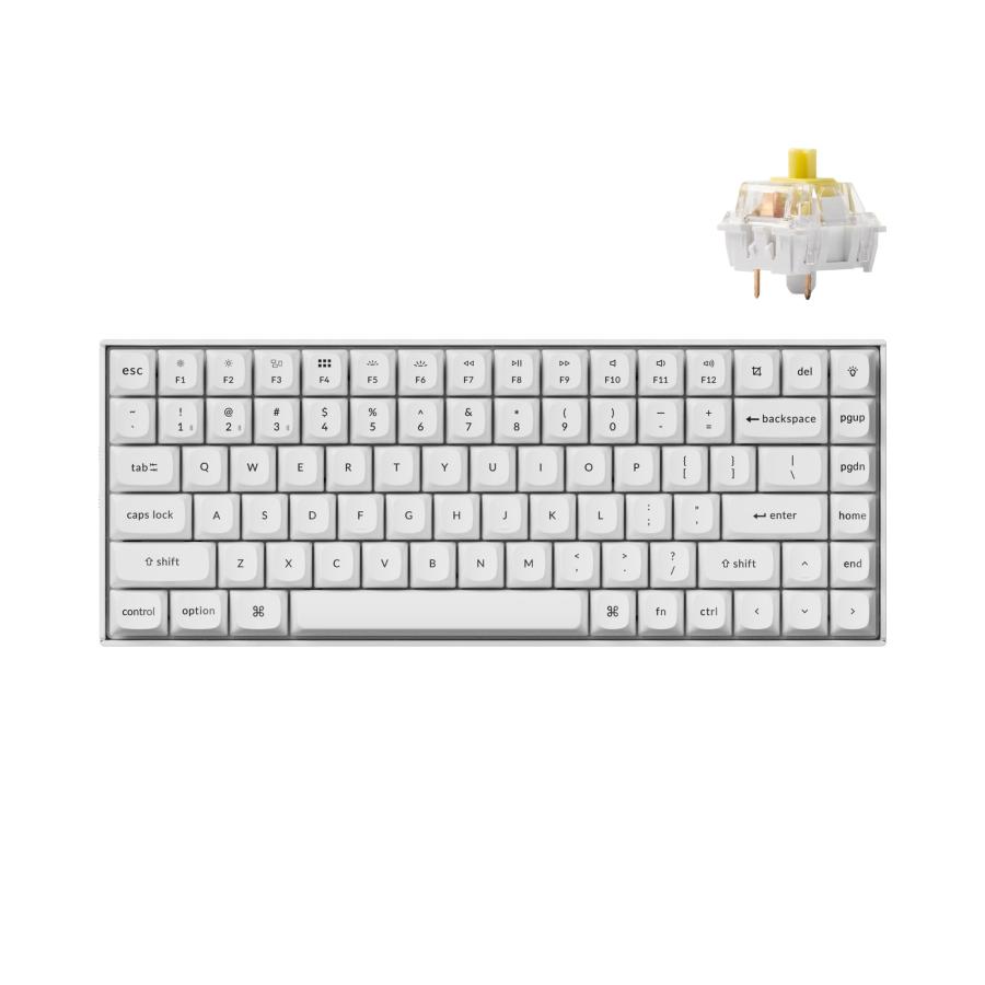 Keychron K2 Pro 75% Layout Bluetooth Wireless Mechanical Keyboard Custom Programmable Type-C Wired Gaming Keyboard with RGB Backlit Hot-Swappable K