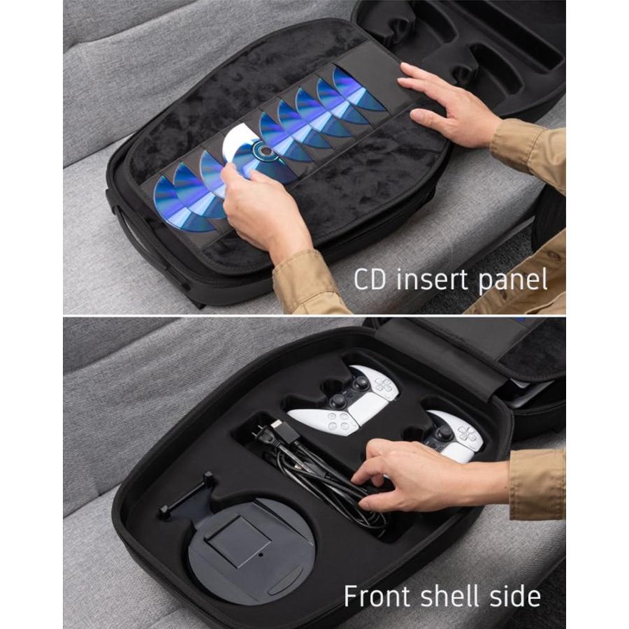 新型コロナウイルス Hard Shell Carrying Case Backpack for PS-5， Hardshell Protective Waterproof Travel Carry Storage Bag Compatible with PlayStation 5 Console， Controller