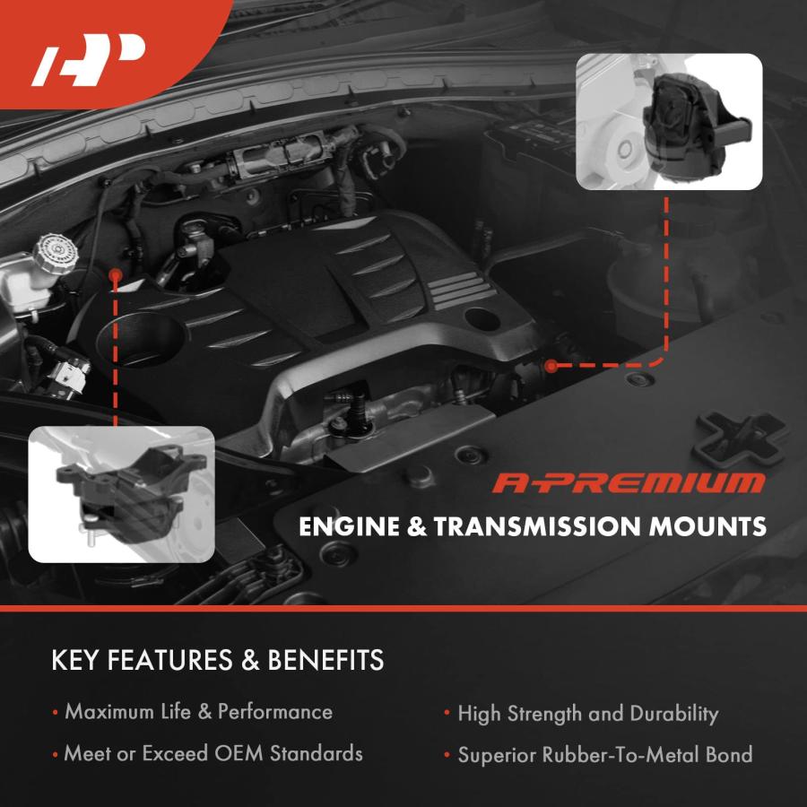 入荷 A-Premium エンジンモーターマウントとトランスミッションマウントキット Dodge Journey 2011-2020 ＆ Chrysler 200 2013-2014 2.4L 2-PC セット 交換用 # 05147