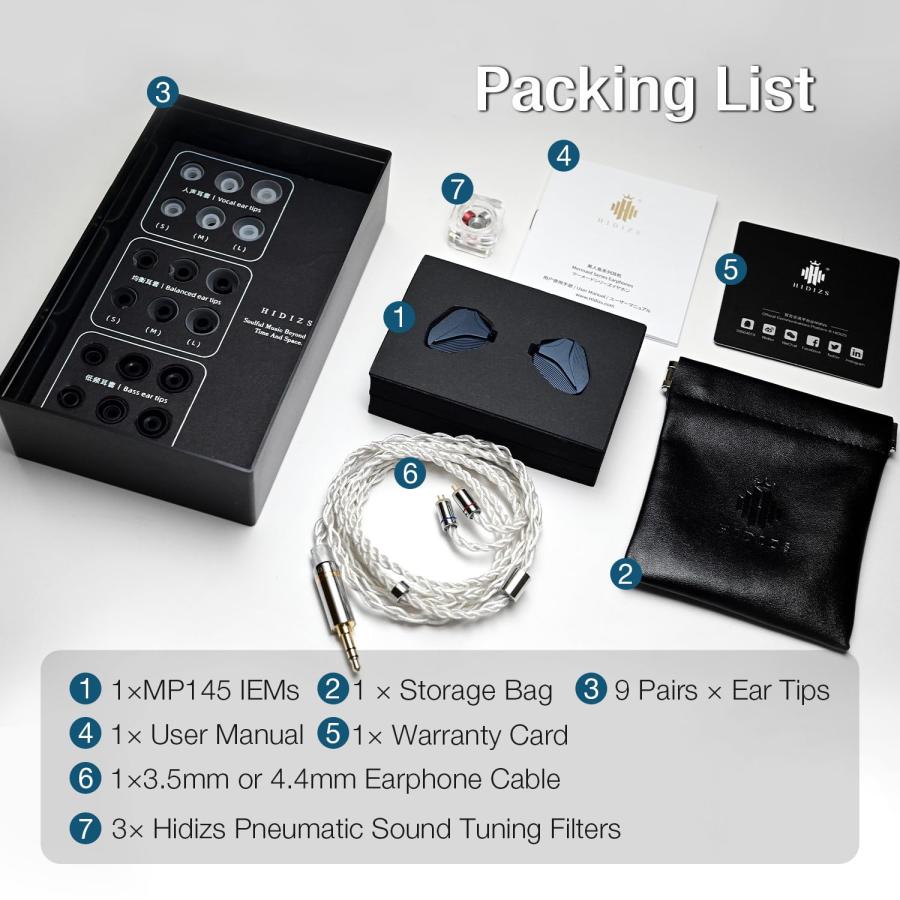 大人気，豊富な HIDIZS イヤホン 有線 MP145 ノイズキャンセリング