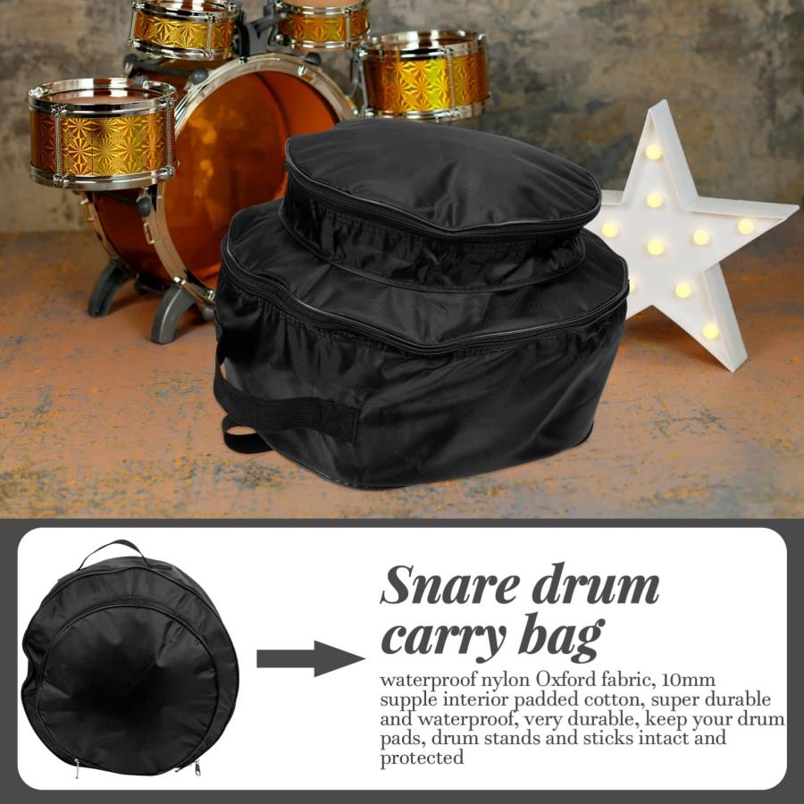 ラッピング不可  SUPVOX 3pcs Snare Bag Snare Drum Protector Snare Drum Carrier Drum Carry Case Cymbal Bag Cymbals Suitcases Organizer Bags Percussion Instrument Bag Ca