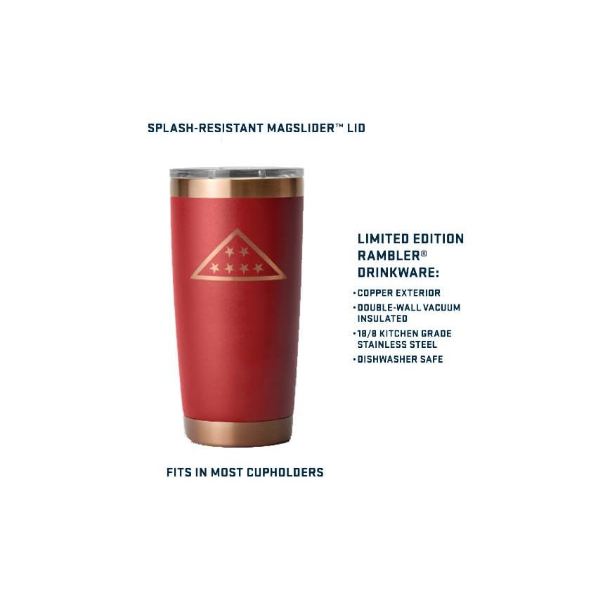 公式カスタマイズ商品 0 oz Tumbler， Stainless Steel， Vacuum Insulated with MagSlider Lid， Folds of Honor - Brick Red