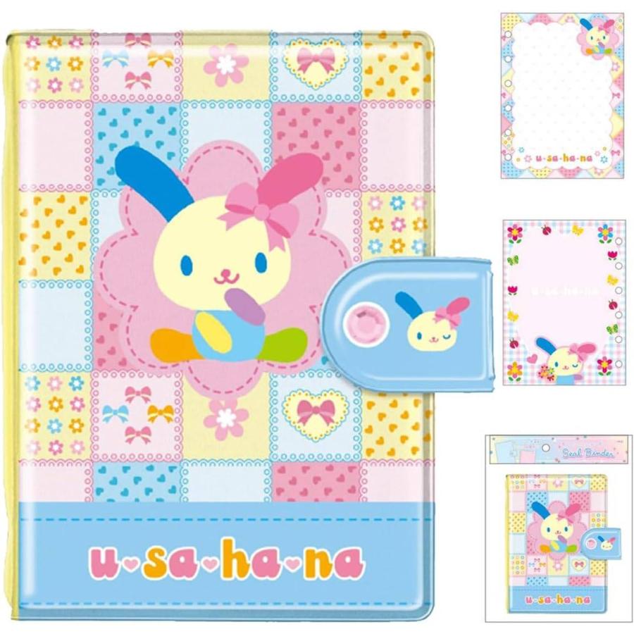 ウサハナちゃん　シール　シール帳 ウサハナ シールバインダー シール帳 はがせるシール台紙 10枚入