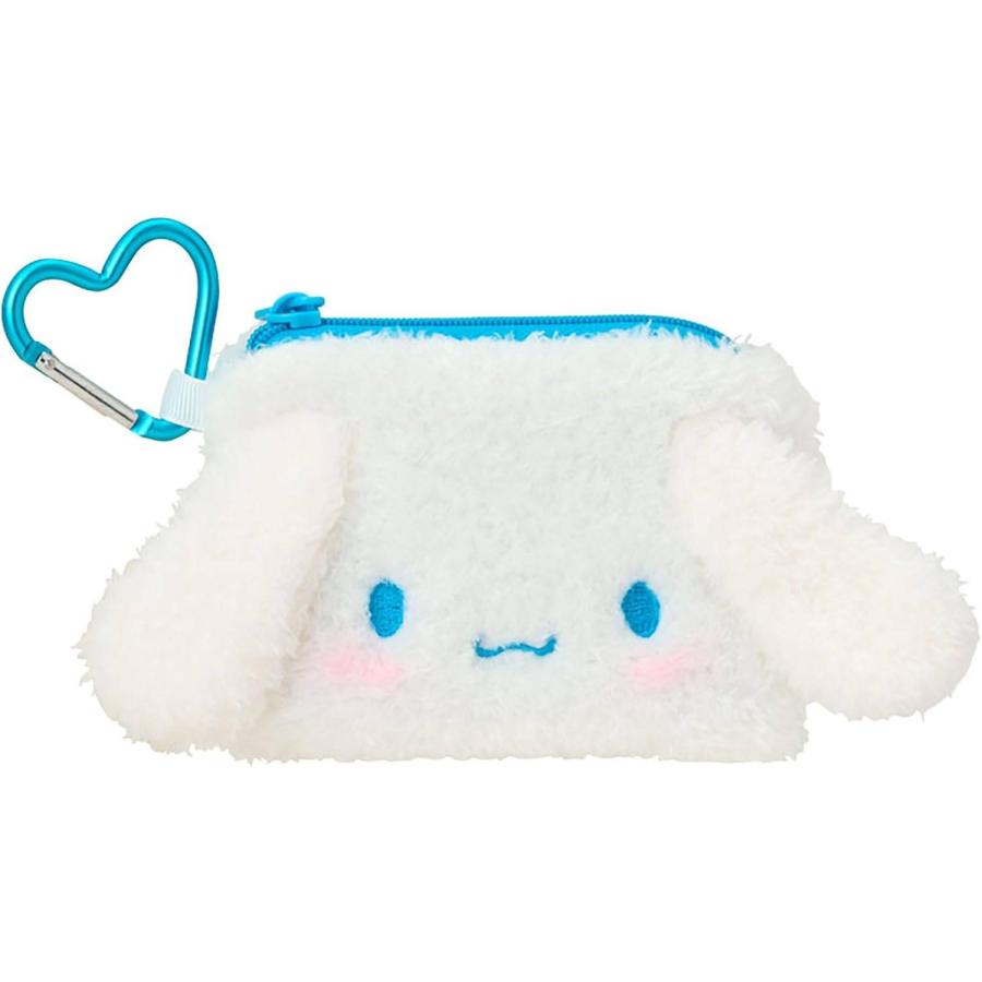 シナモロール シナモン フェイス型 ポーチ カラビナ付き ミニポーチ