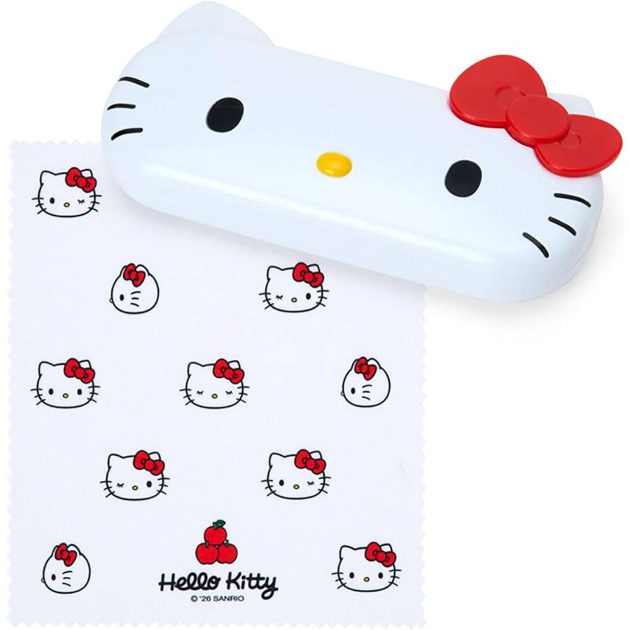ハローキティ キティ フェイス形メガネケース 588199 クロス付き