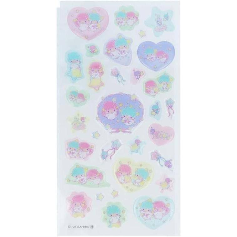 キキララ リトルツインスターズ シール ぷっくりシール 夜空 水色