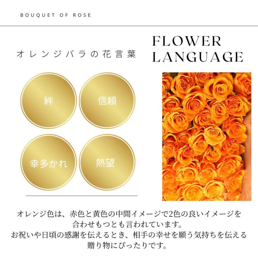 バラ 花束 オレンジバラ 本数が選べる花束 生花 薔薇 ギフト お祝 送料