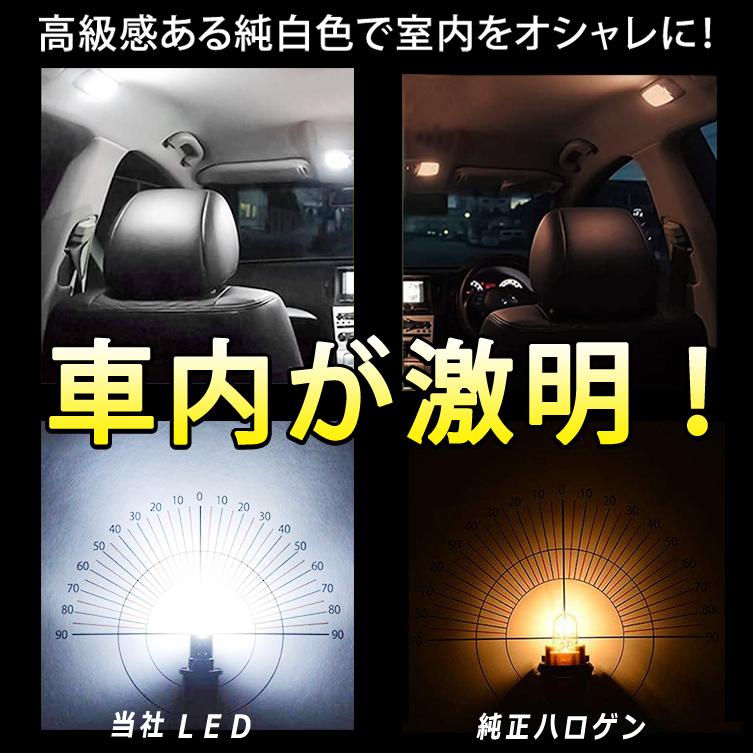 LEDバルブ T10 ポジションランプ ルームランプ ラゲッジ 6500K ホワイト 12V用 2本入 車検対応 後方照射全反射レンズ採用｜anniversary-japan｜02